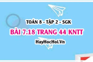 Bài 7.18 trang 44 Toán 8 Tập 2 Kết nối tri thức: Nhận biết đại lượng hàm số